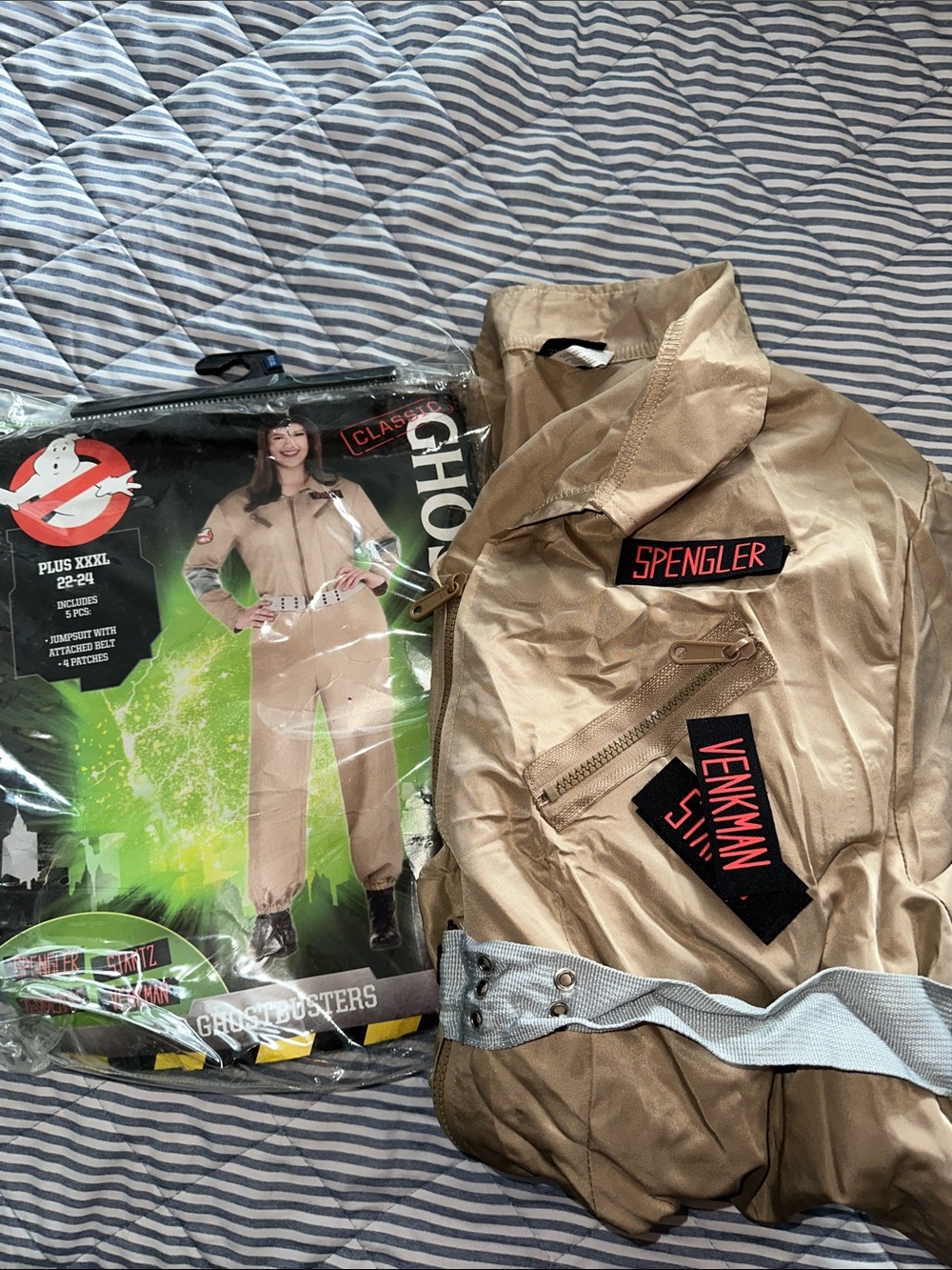 Ghostbusters Adult Tan Jumpsuit Costume - Women XXXL